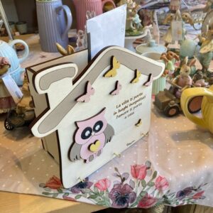 Casetta portachiavi e portalettere personalizzabile H.25cm Pattycrea