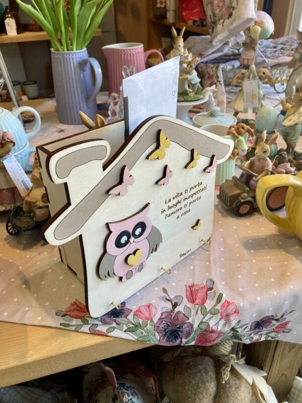 Casetta portachiavi e portalettere personalizzabile H.25cm Pattycrea