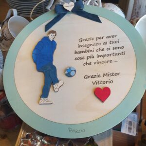 Cerchio con scritta mister calcio con pallone D.30cm Pattycrea