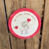 Cerchio legno inciso laser con coppia e frase personalizzabile idea regalo San Valentino Pattycrea
