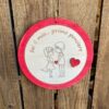 Cerchio legno inciso laser con coppia e frase personalizzabile idea regalo San Valentino Pattycrea - immagine 2