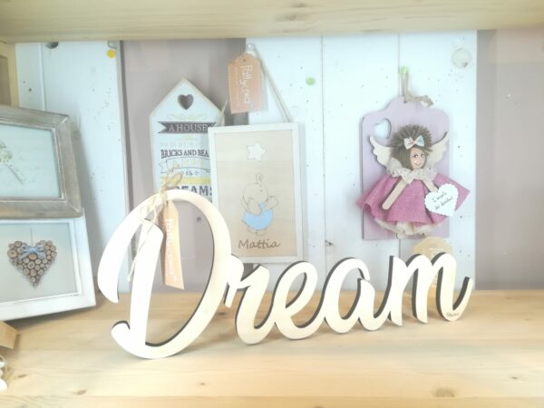Scritta legno DREAM L.30 cm   2304