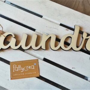 Scritta legno Laundry L. 40cm Pattycrea