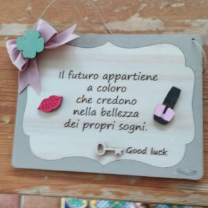 Quadretto con frase personalizzabile H.15cm Pattycrea