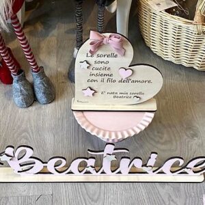 Scritta legno Beatrice L.50cm Pattycrea