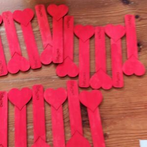Segnalibro stecca con cuore cod3195