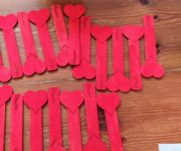 Segnalibro stecca con cuore cod3195
