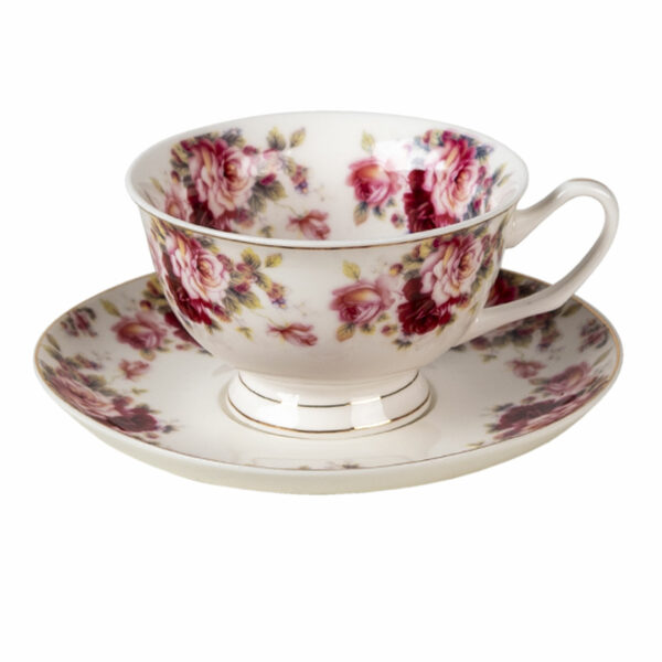 Tazzina da caffe con piattino 6ce1277 Clayre & Eef saldi