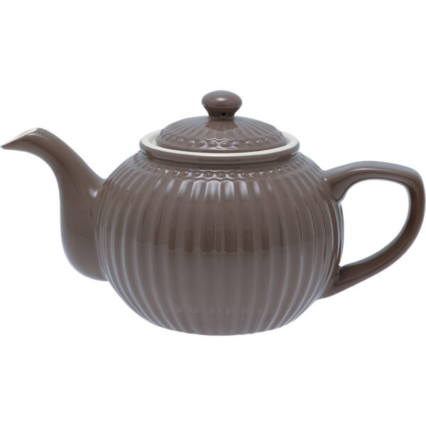 Teiera in porcellana Alice cioccolato scuro Greengate
