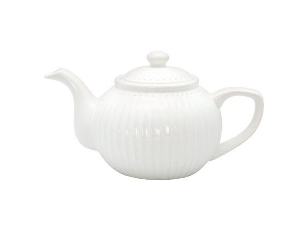 Teiera in porcellana Alice bianca Greengate
