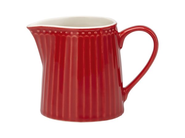 Lattiera brocca Alice in porcellana rossa 9x12x8cm Greengate
