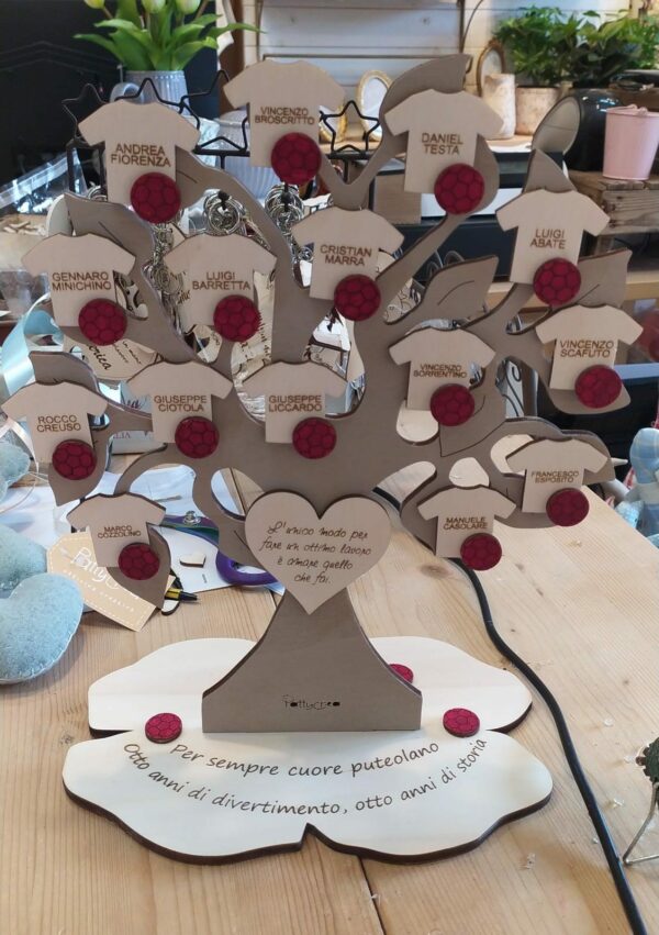 Albero della vita con base per mister calcio  personalizzabili h35cm Pattycrea