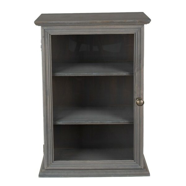 Armadio A Muro 33x15x50 Cm Grigio Legno Rettangolare Armadietto A Muro Clayre