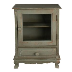 Armadio A Muro 37x17x50 Cm Verde Legno Portaoggetti Clayre e Eef