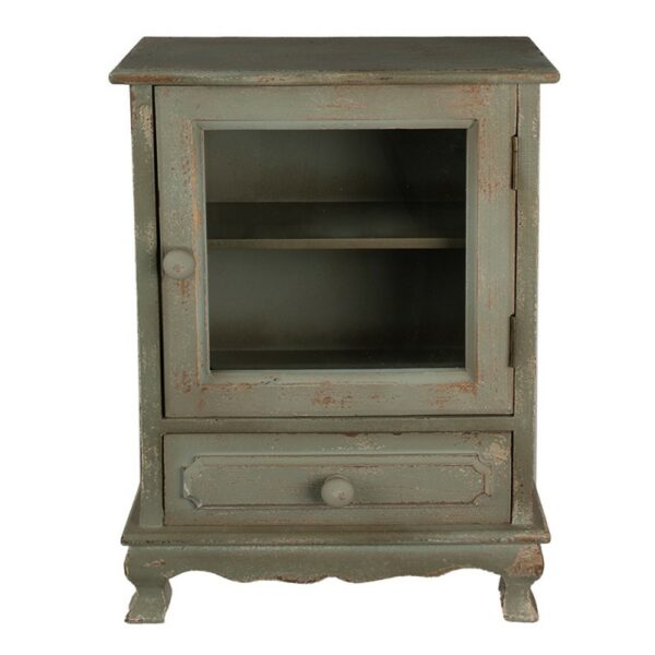 Armadio A Muro 37x17x50 Cm Verde Legno Portaoggetti Clayre e Eef