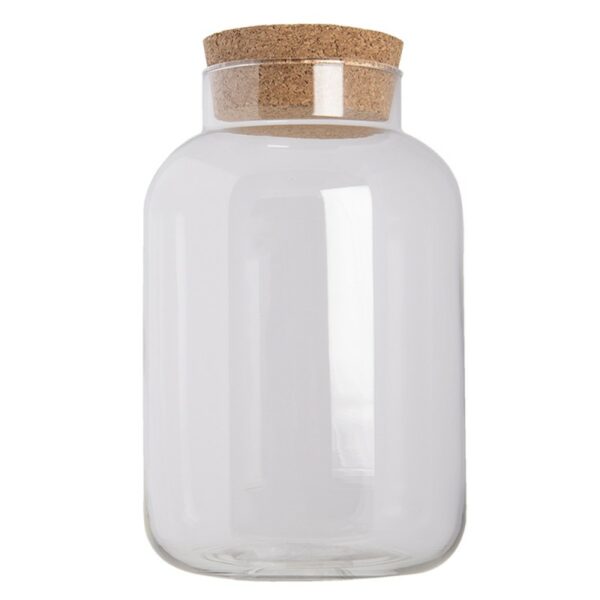 Barattolo Con Coperchio Ø 15x25 Cm Trasparente Vetro Rotondo Barattoli Cucina Clayre