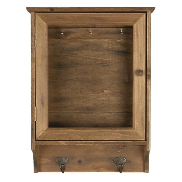 Cassetta Portachiavi 29x8x40 Cm Marrone Legno Rettangolare Portachiavi A Muro Clayre