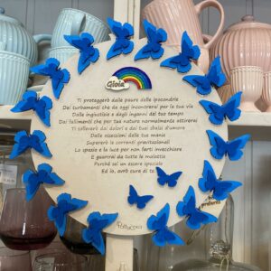 Cerchio con farfalle e scritta personalizzabile D.25cm 3984 Pattycrea