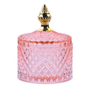 Ciotola Di Vetro Con Tappo Ø 11x15 Cm Rosa Vetro Barattolo Con Coperchio Clayre