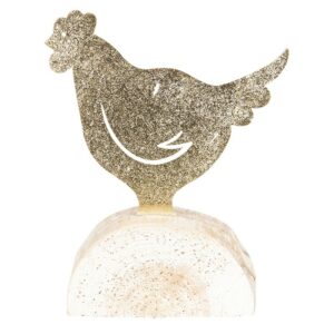 Decorazione Gallina Marrone 14x4x16 cm Clayre e Eef Pasqua