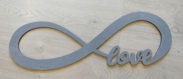 Infinito in legno con scritta love L.60cm 3969 Pattycrea