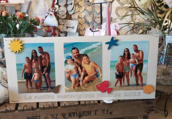 Pannello rettangolare 60cm per foto e frase personalizzabile
