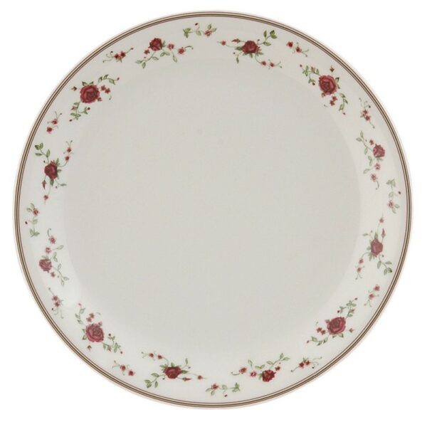 Piatto Da Colazione 20 Cm Crema Ceramica Fiori Rotondo Piattino Clayre e Eef