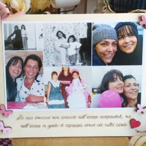 Quadro con foto frase incisa personalizzabile 30x25cod 3886 Pattycrea