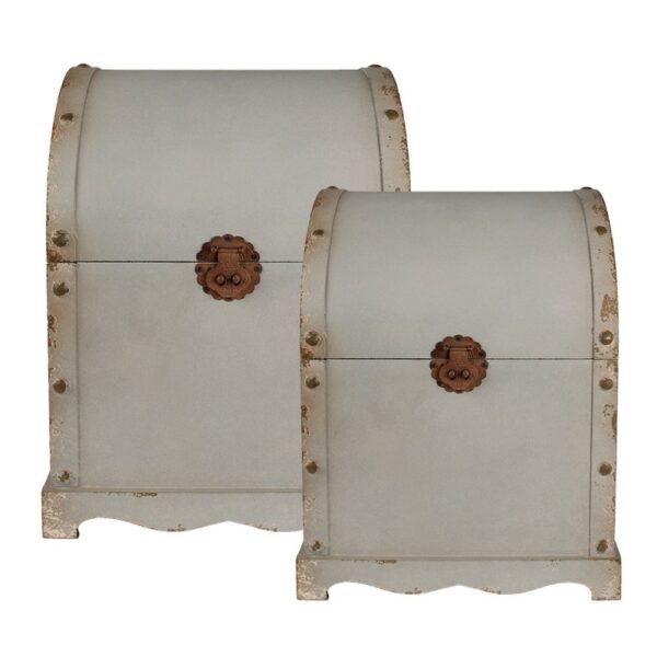 Scatola per decorazioni 34x32x42 Cm Grigio Legno Clayre & Eef