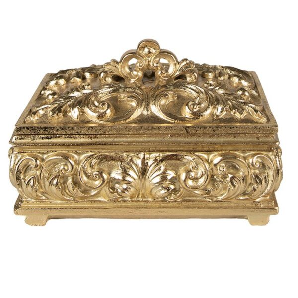 Scatola gioielli oro 15x10x9cm portagioie Clayre e Eef