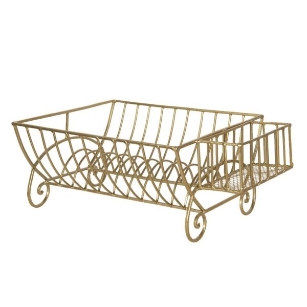 Scolapiatti ferro oro 42x29x17cm Clayre e Eef