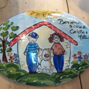 Fuoriporta ceramica con con nomi e personaggi personalizzabili 24,5x17 Pattycrea