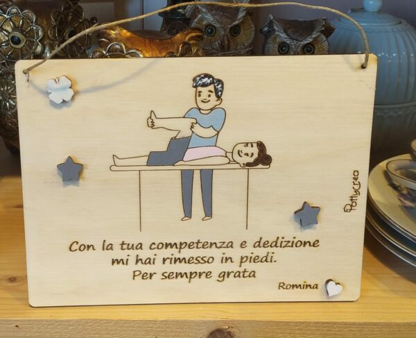 Targa fisioterapista 20cm personalizzabile