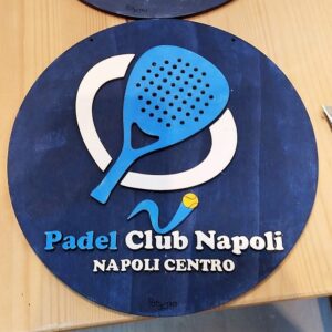 Logo legno Padel  inciso a laser con racchetta e scritta 3dL.25cm 3706