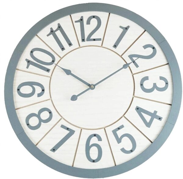 Orologio Design Moderno metallo Bianco Grigio 50x50x4,5 Pattycrea