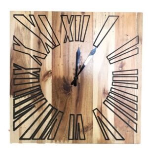 Orologio legno quadrato CM40X5X40