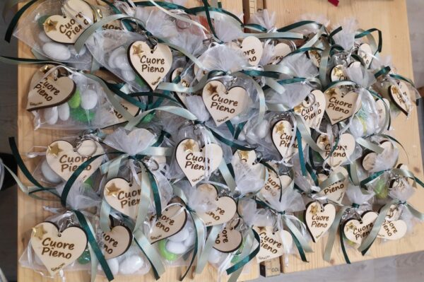 Portachiave legno cuore personalizzabile L.5cm Pattycrea
