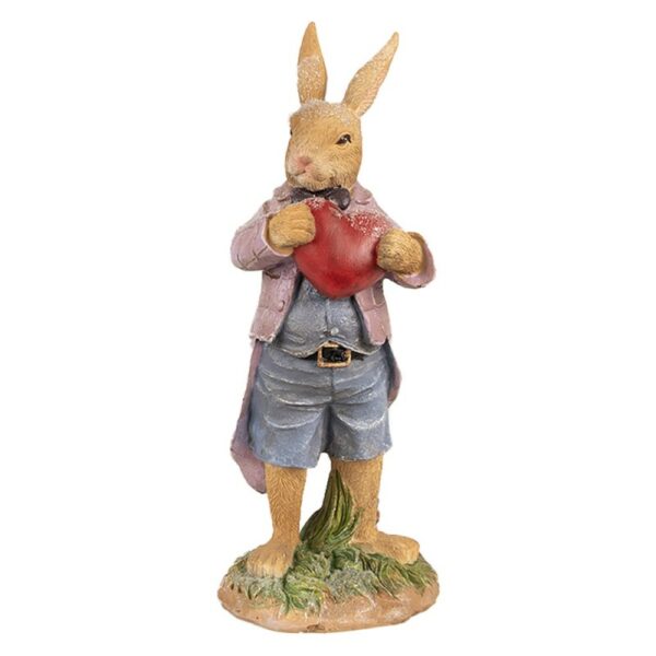 Statuetta Coniglio 20 Cm Marrone Poliresina Decorazione Di Pasqua Clayre e Eef