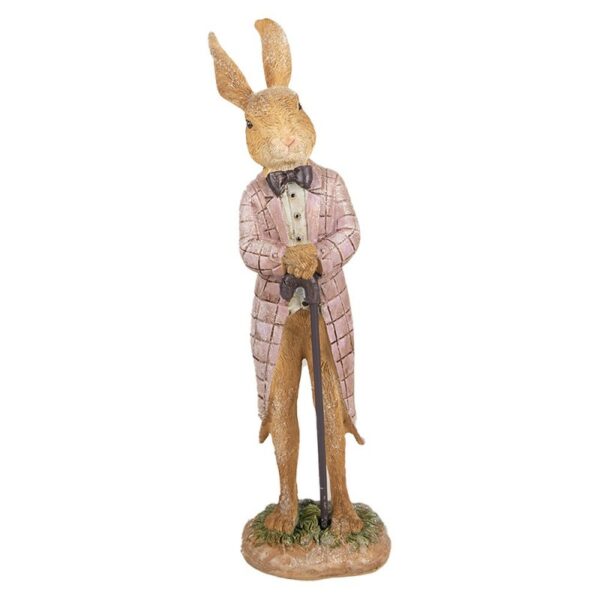 Statuetta Coniglio 21 Cm Marrone Poliresina Decorazione Di Pasqua Clayre e Eef