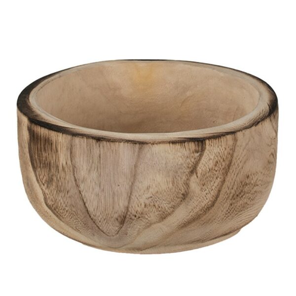 Vassoio Ø 28x13 Cm Marrone Legno Rotondo Piatto Da Portata Clayre