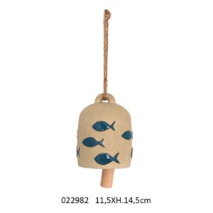 Carillon campana poisson evasion11,5x11,5xh14,5cm