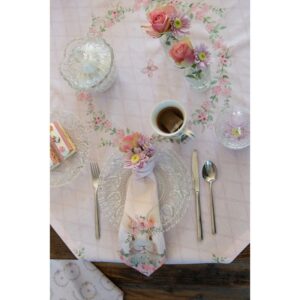 Tovaglia rosa cotone coniglio 150x250cm clayre e eef
