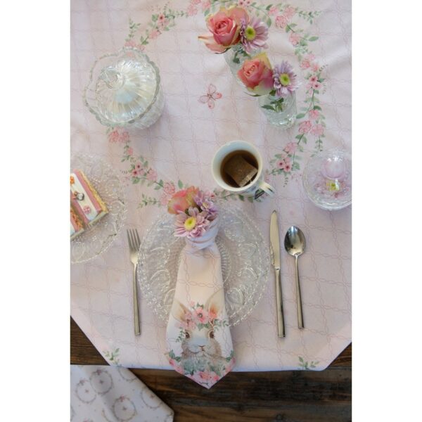 Tovaglia rosa cotone coniglio 150x250cm clayre e eef