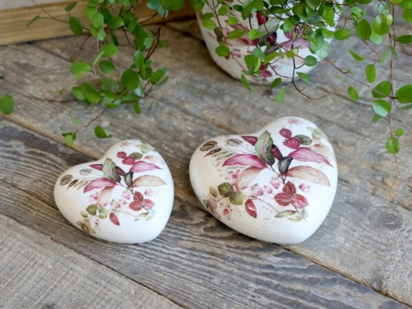 Cuore floreale con. motivo floreale
Crema H4/L8,5/L8,5 cm Chic Antique