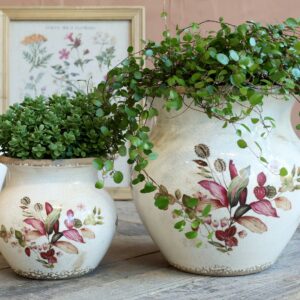 Fioriera Florac con. motivo floreale
Crema H16,5/P17,5 cm Chic Antique
