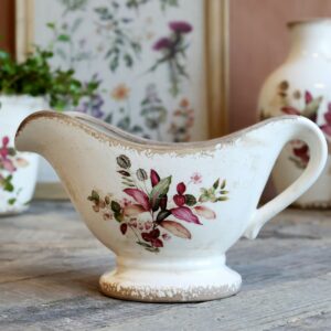 Ciotola Florac c. motivo floreale Chic Antique Crema H14/L24/L12,5 cm
