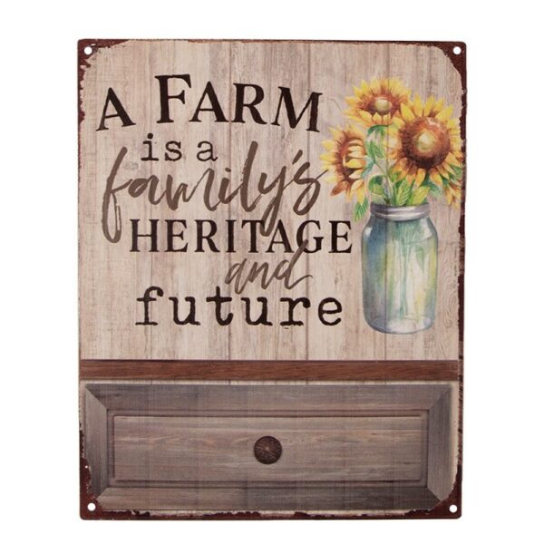 Targa decorazione marrone 20x1x25cm Clayre