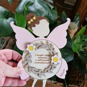 Angelo con frase personalizzabile 20cm Pattycrea