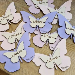 Farfalla doppia 10cm personalizzabile dipinta a mano