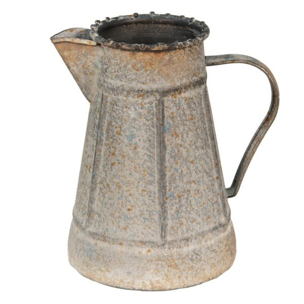 Brocca decorativa 14x14x20 cm Grigio Metallo Clayre